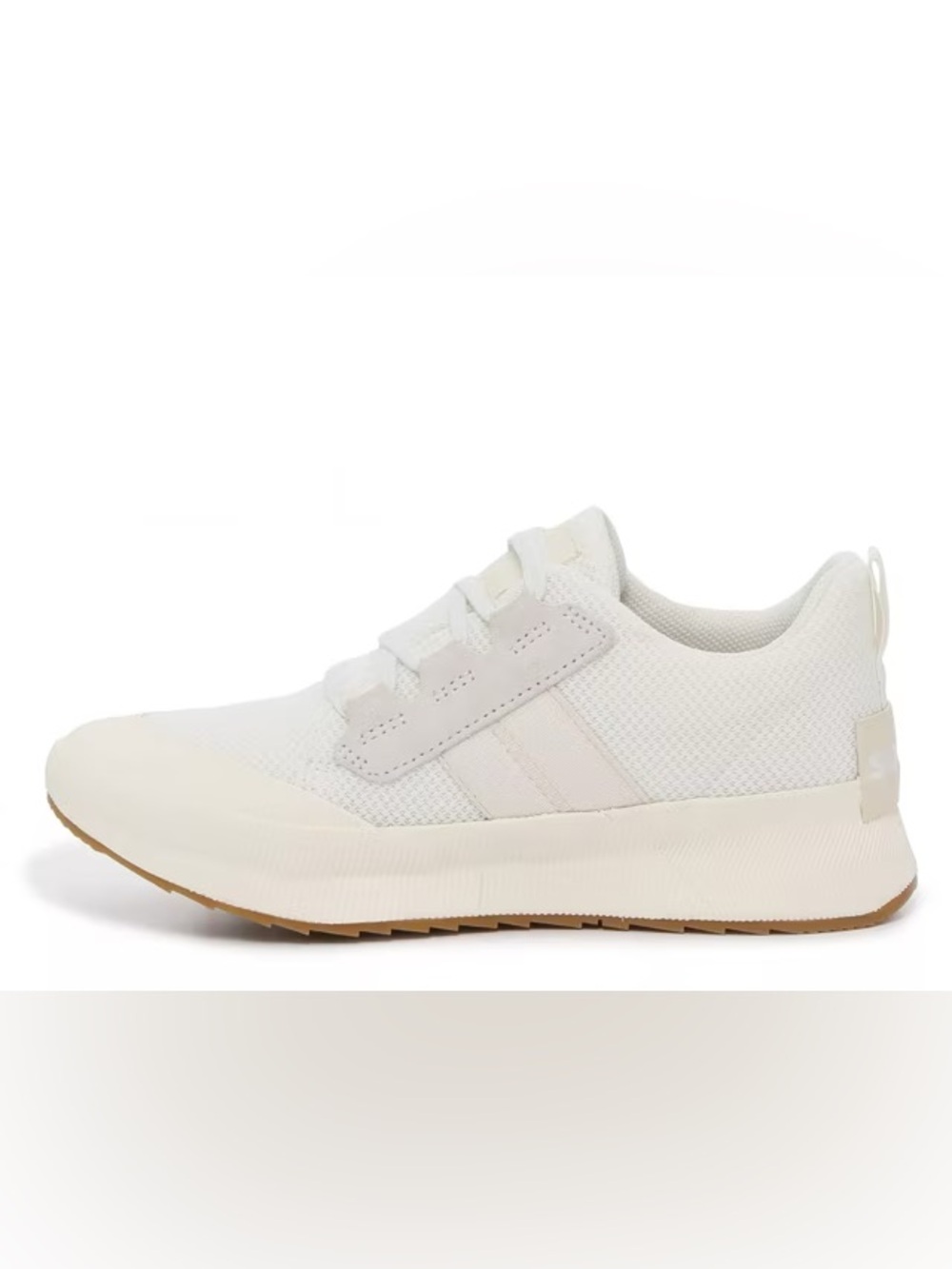 Sorel White Cream Lightweight Knit Athletic Sneaker